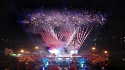 2008年1月9日?qǐng)?jiān)基贊助30萬(wàn)元“河源建市20周年焰火晚會(huì)”